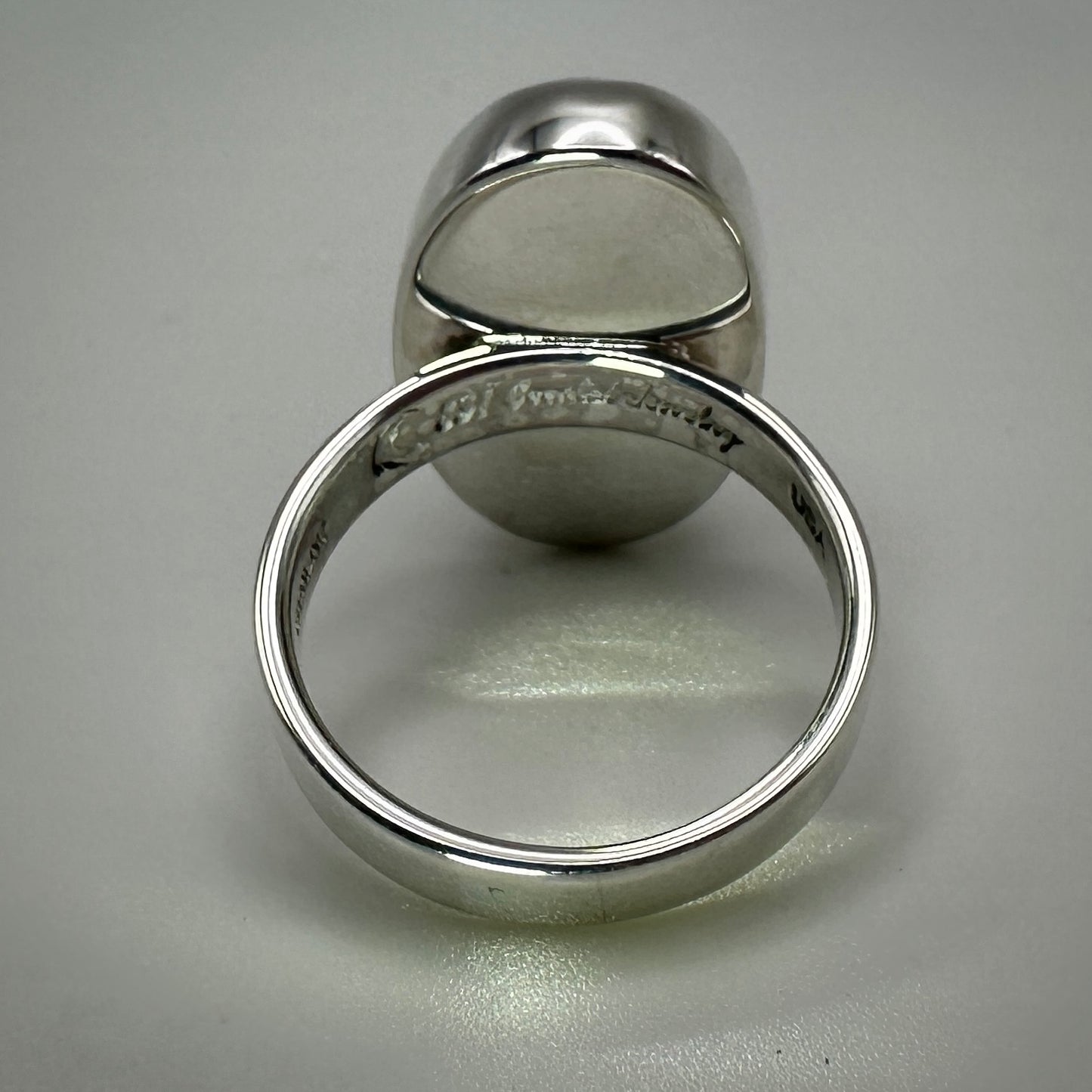 #8 Mine Turquoise in Sterling Silver size 8.5 band