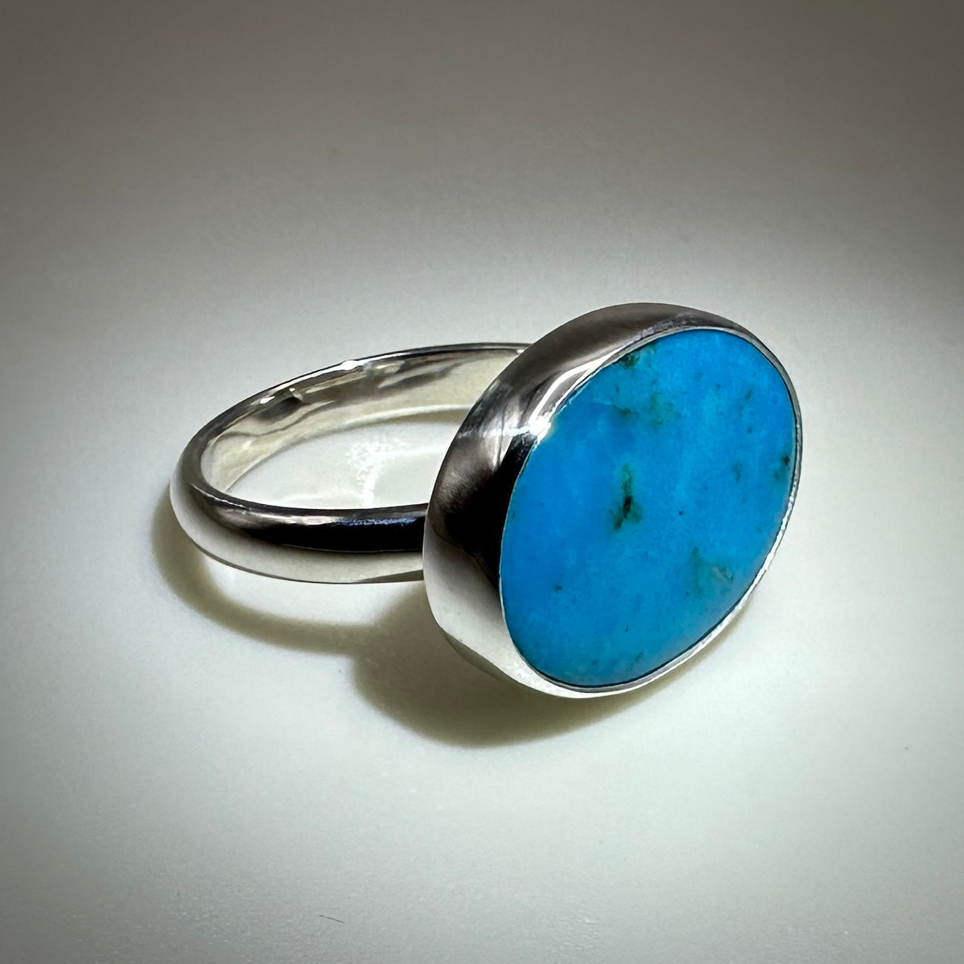 Kingman Turquoise Sterling Silver Ring size 7.75
