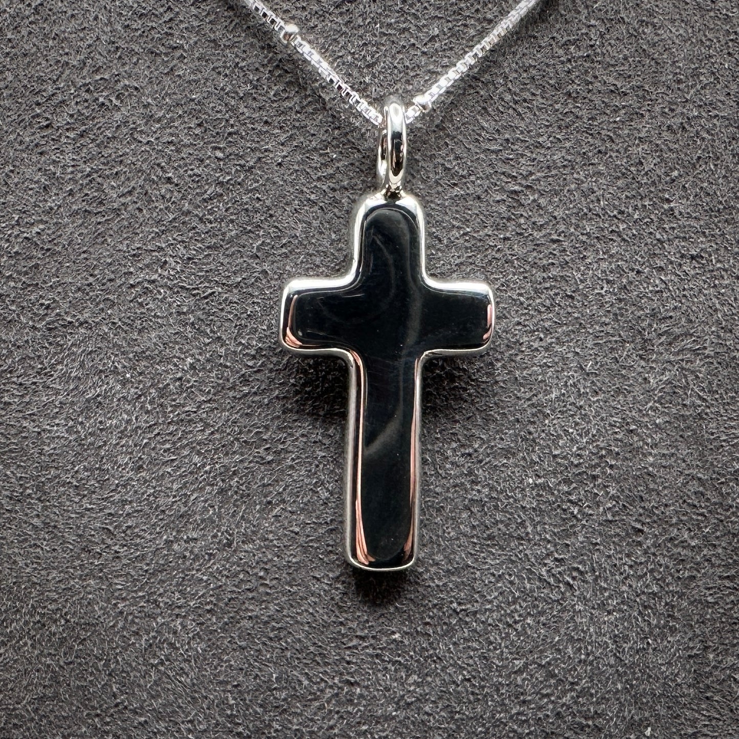 Cast Solid Sterling Silver Religious Cross Necklace