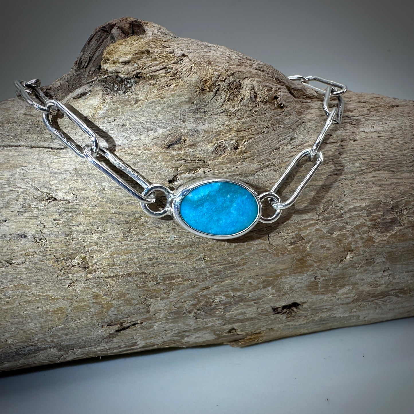Kingman Turquoise bracelet Sterling Silver