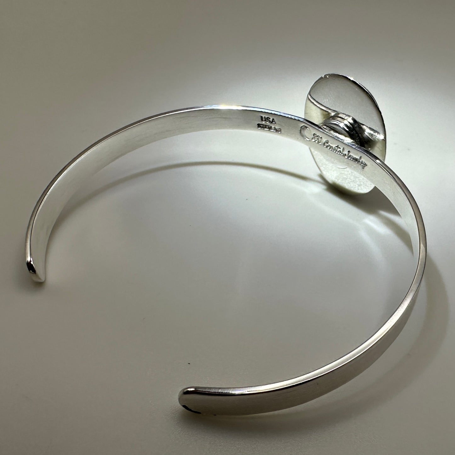 Purple Dahlia Sterling Silver Cuff Bracelet