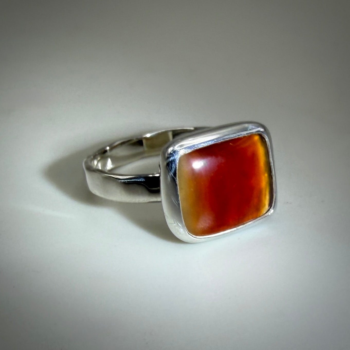 Montana Agate Sterling Silver Ring size 9 band