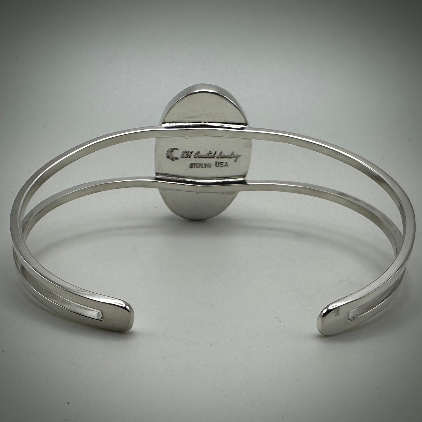 Smoky Mountain Turquoise Sterling Silver Cuff Bracelet-Large
