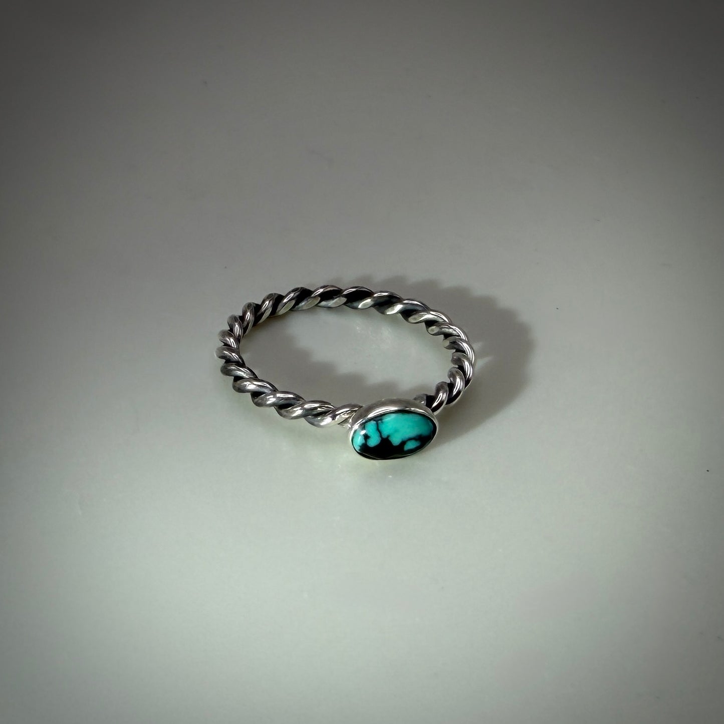 Hubei Turquoise Sterling Silver Ring size 4.5