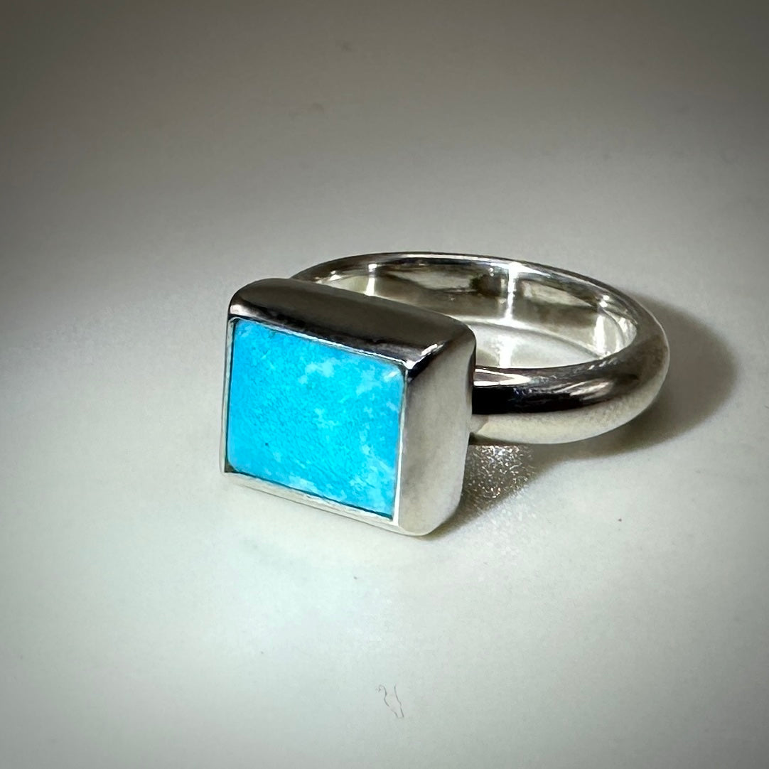 Kingman Turquoise Sterling Silver Ring size 6