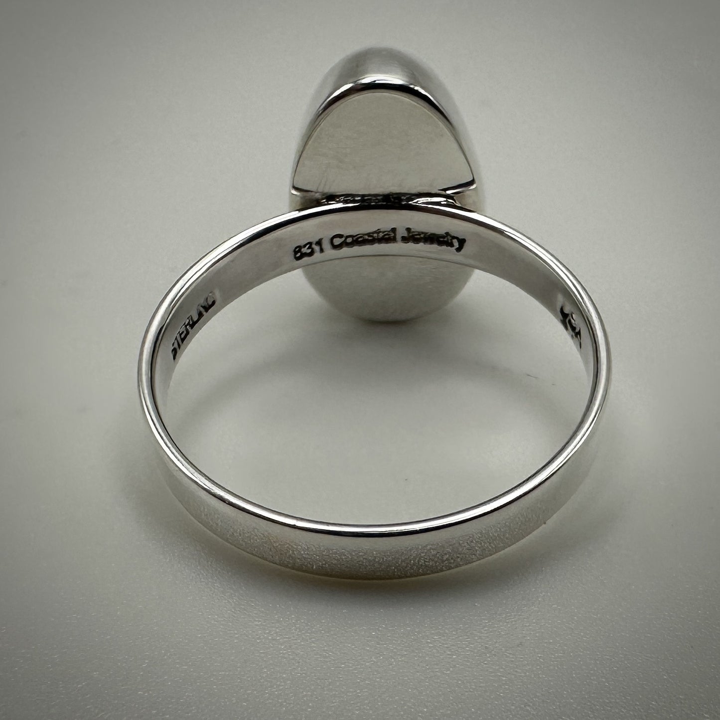 Brannon Blue Turquoise in Sterling Silver size 10 band