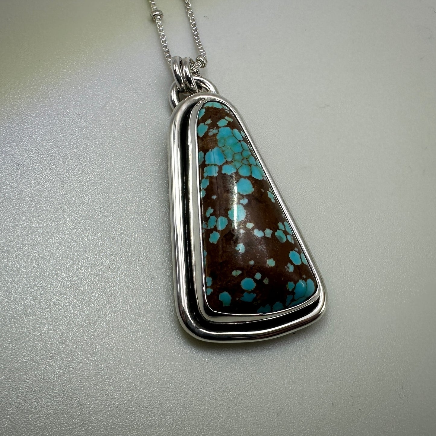 Number 8 Mine Turquoise Sterling Silver Necklace