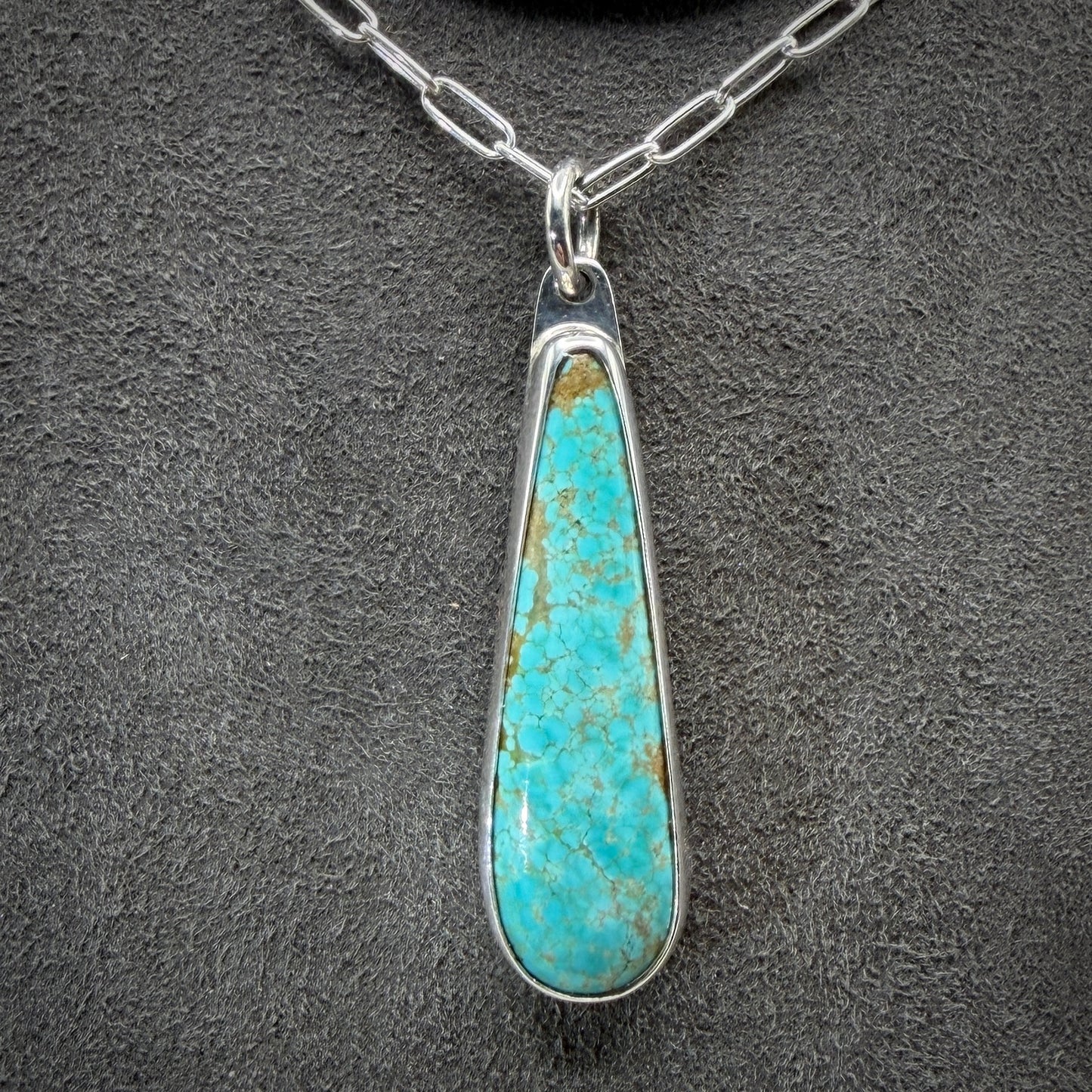 Number 8 Mine Turquoise Sterling Silver Necklace
