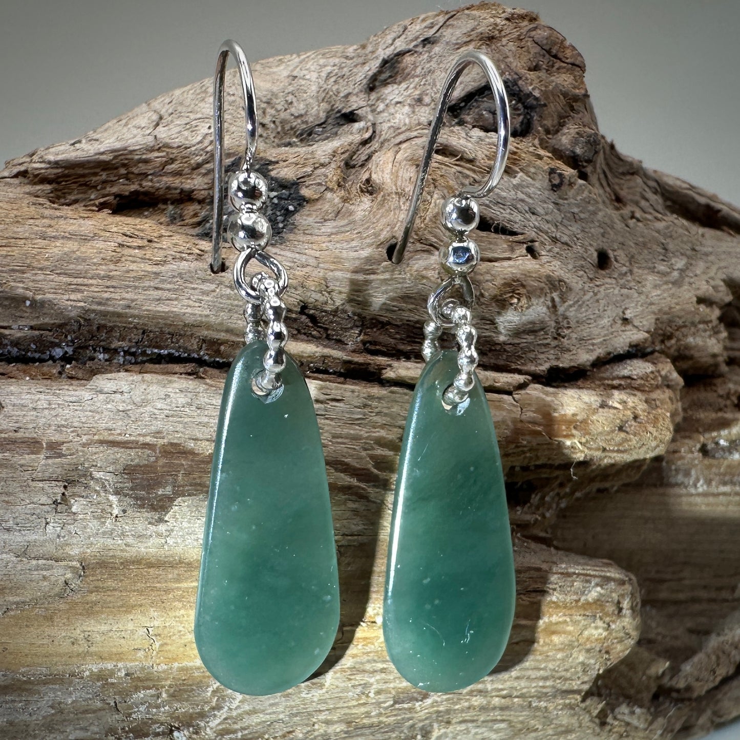 Jade-Guatemalan Sterling Silver Earrings