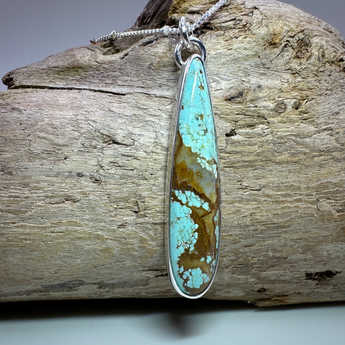 Number 8 Mine Turquoise Sterling Silver Necklace