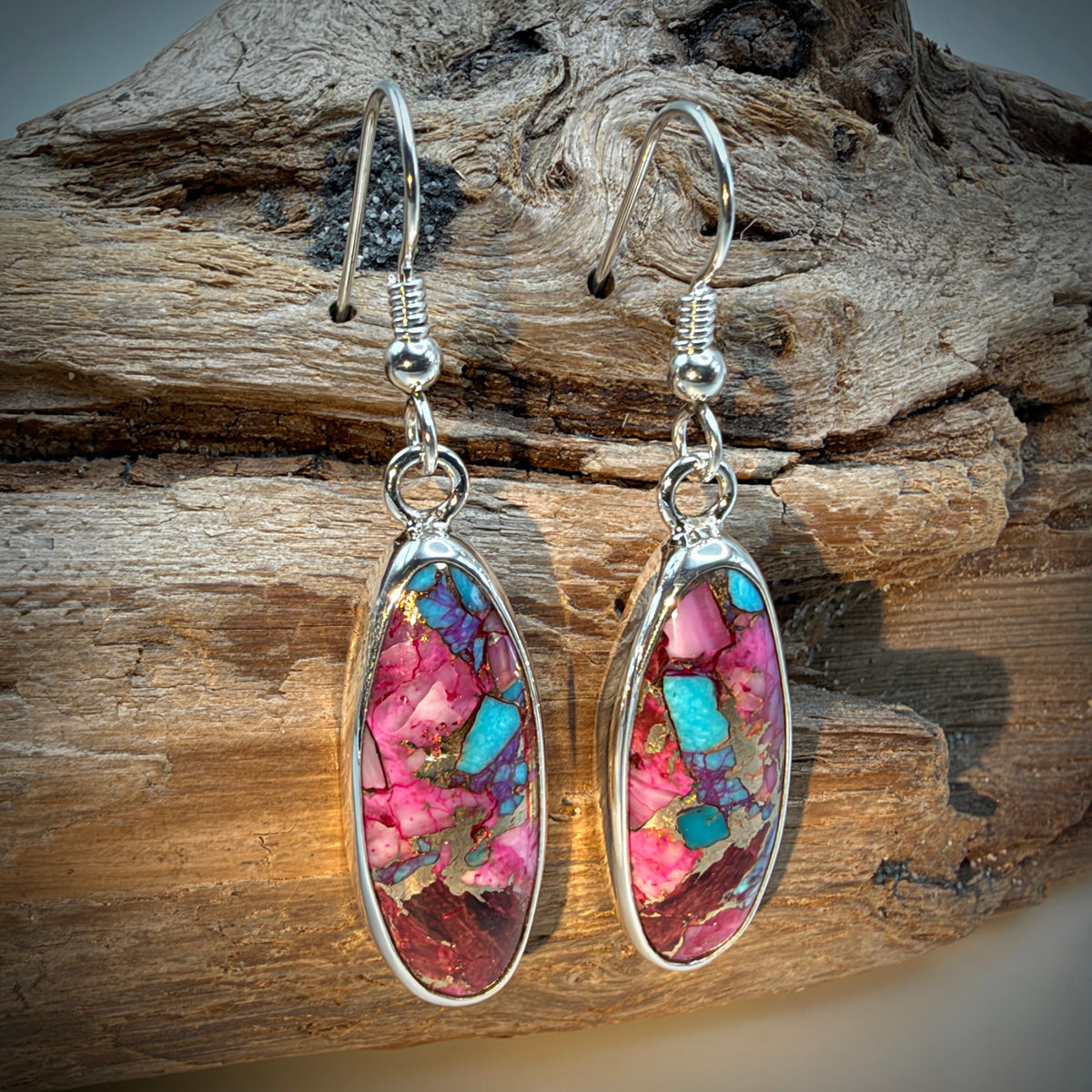Purple Dahlia Sterling Silver Earrings
