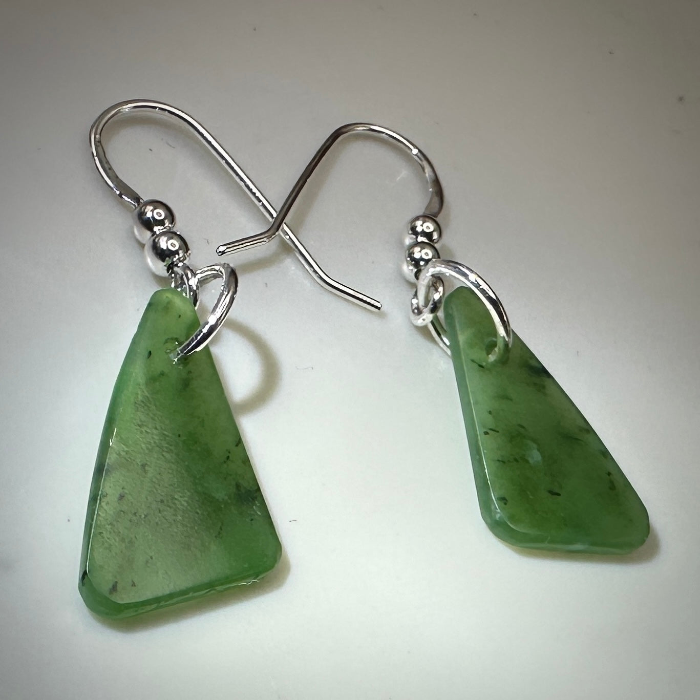 Jade-Indonesian Sterling Silver Earrings