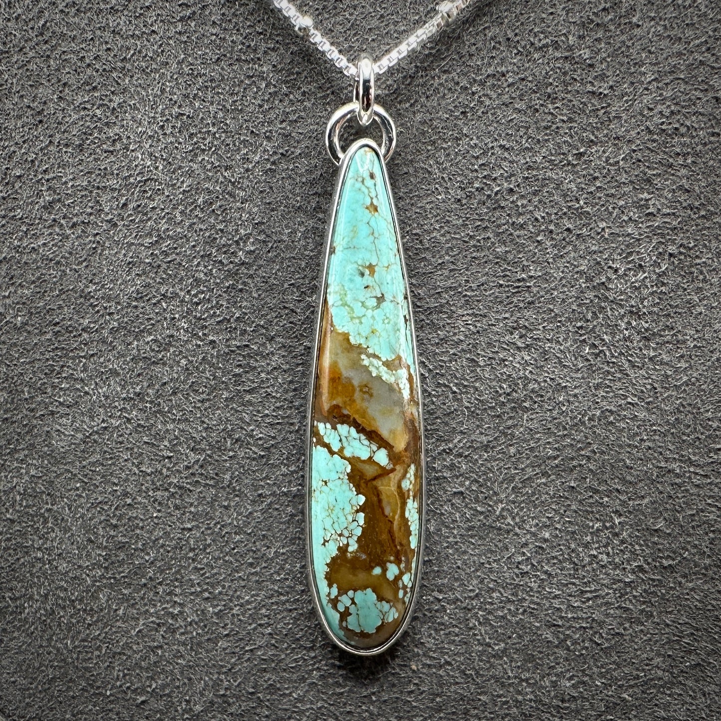 Number 8 Mine Turquoise Sterling Silver Necklace