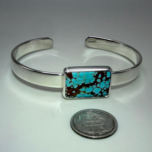 #8 Mine Turquoise Sterling Silver Cuff Bracelet