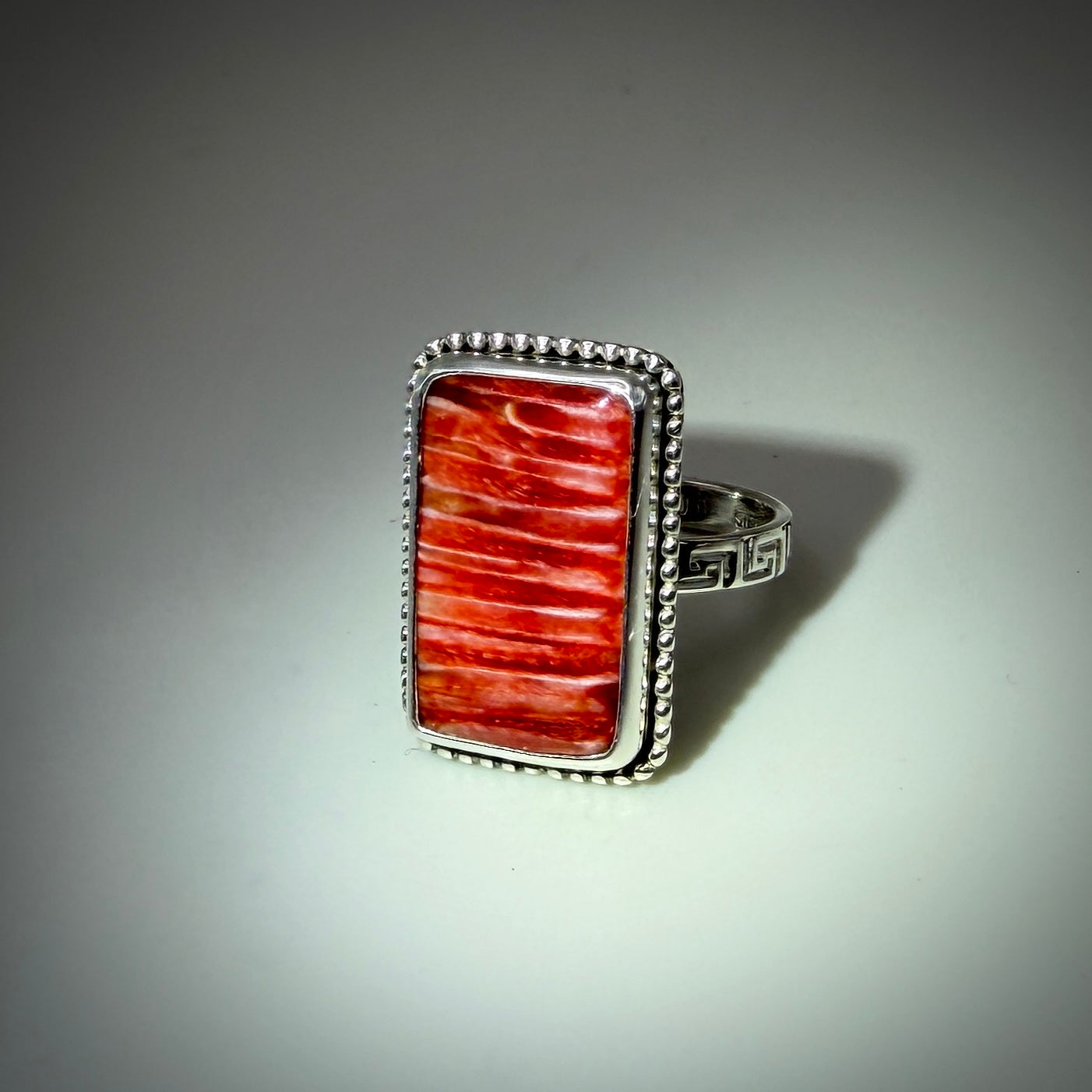 Spiny Oyster Sterling Silver Ring size 9