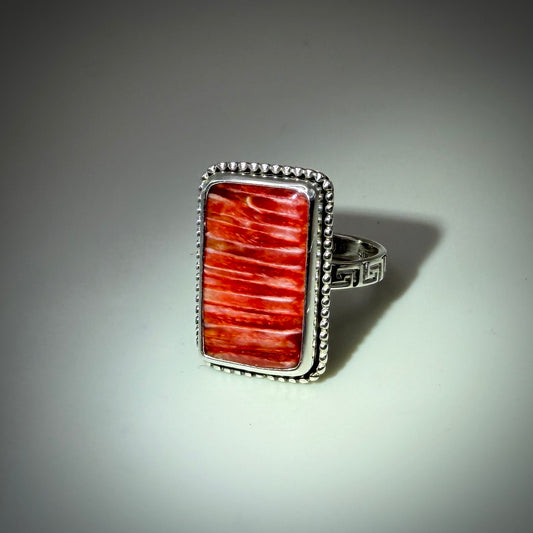 Spiny Oyster Sterling Silver Ring size 9
