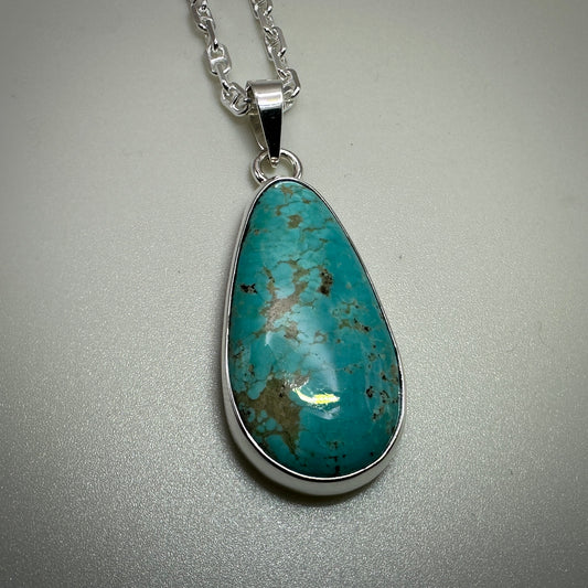 Number 8 Mine Turquoise Sterling Silver Necklace