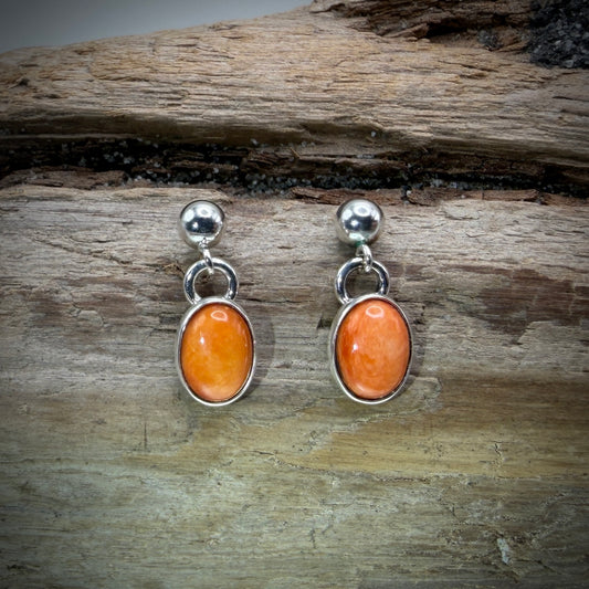 Spiny Oyster Shell Sterling Silver Earrings