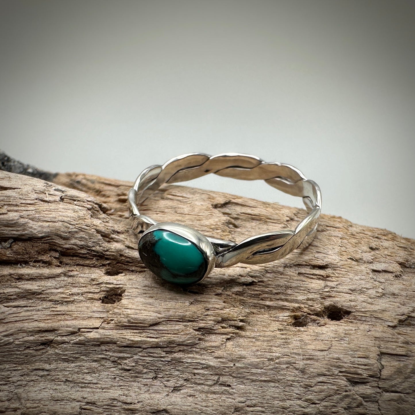 Hubeu Turquoise in Sterling Silver size 8 band