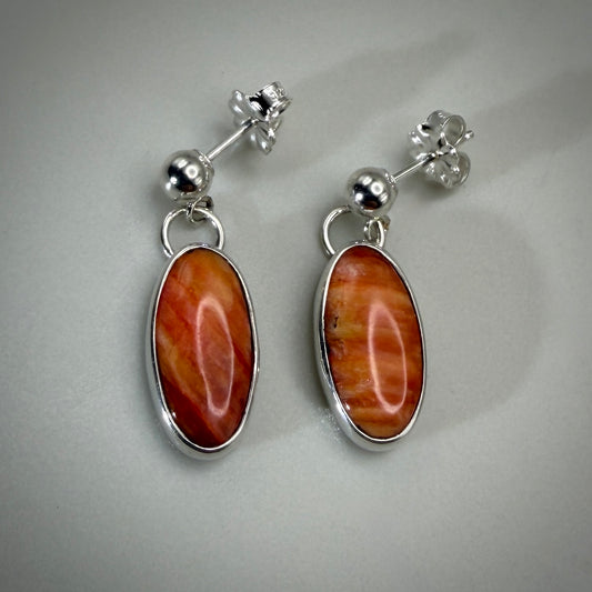 Spiny Oyster Shell Sterling Silver Earrings