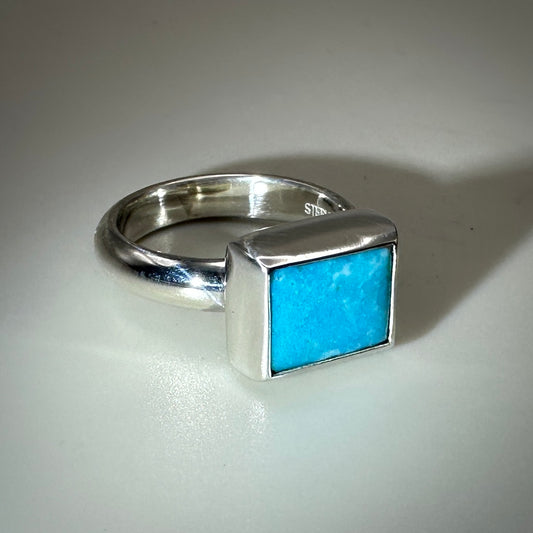 Kingman Turquoise Sterling Silver Ring size 6