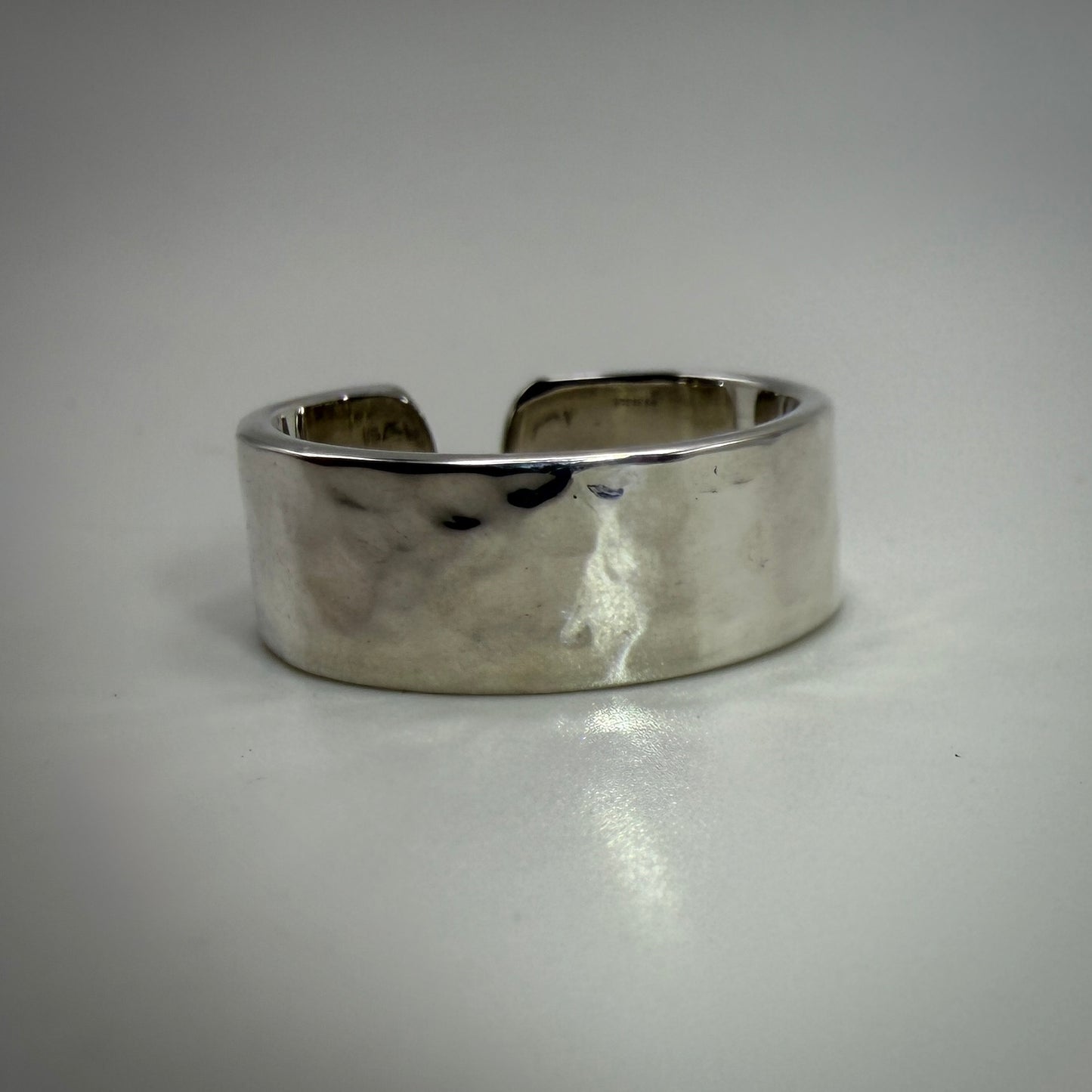 Hammered Sterling Silver Band, Size 9.5 (adjustable)