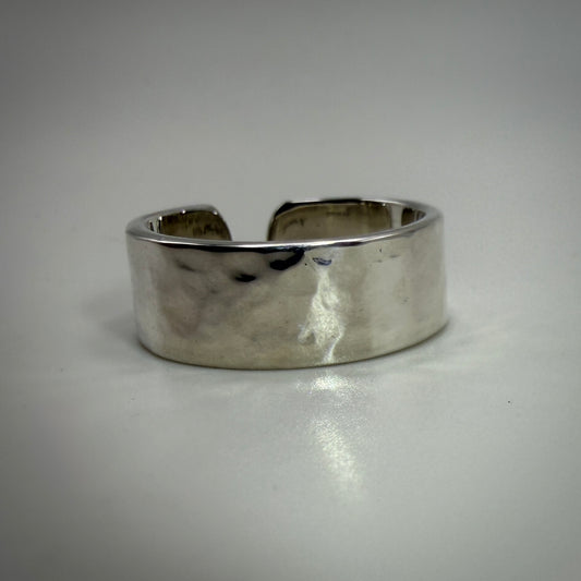 Hammered Sterling Silver Band, Size 9.5 (adjustable)
