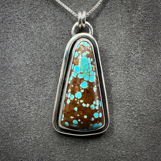 Number 8 Mine Turquoise Sterling Silver Necklace