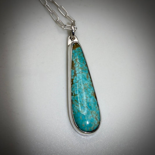 Number 8 Mine Turquoise Sterling Silver Necklace