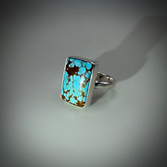 #8 Mine Turquoise Sterling Silver Ring size 9