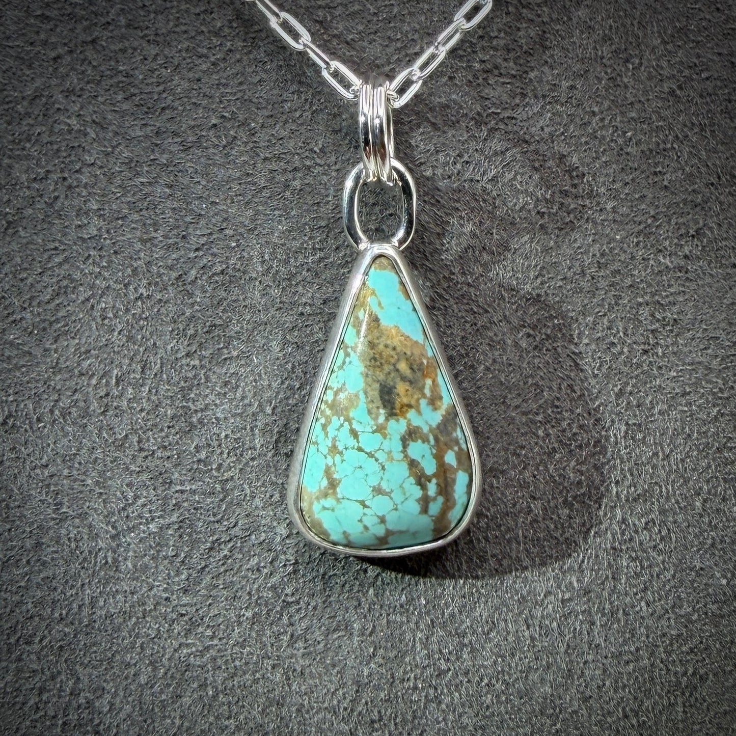 Number 8 Mine Turquoise Sterling Silver Necklace