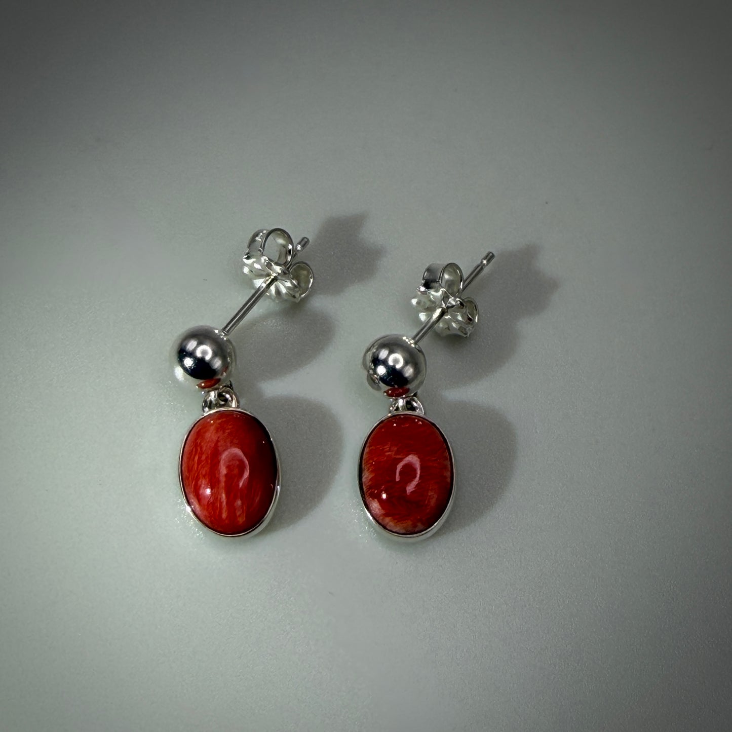 Spiny Oyster Shell Sterling Silver Earrings