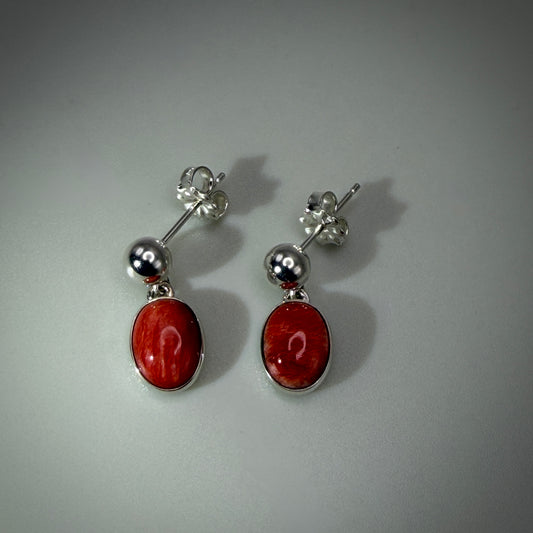 Spiny Oyster Shell Sterling Silver Earrings