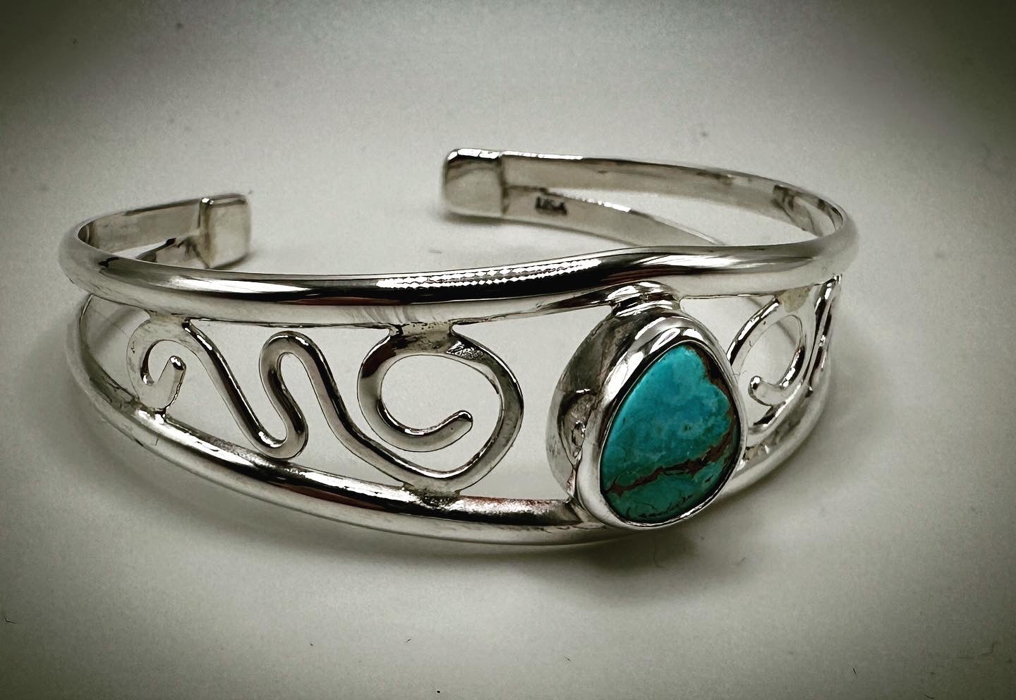 Otteson Royston Turquoise Sterling Silver Cuff Bracelet