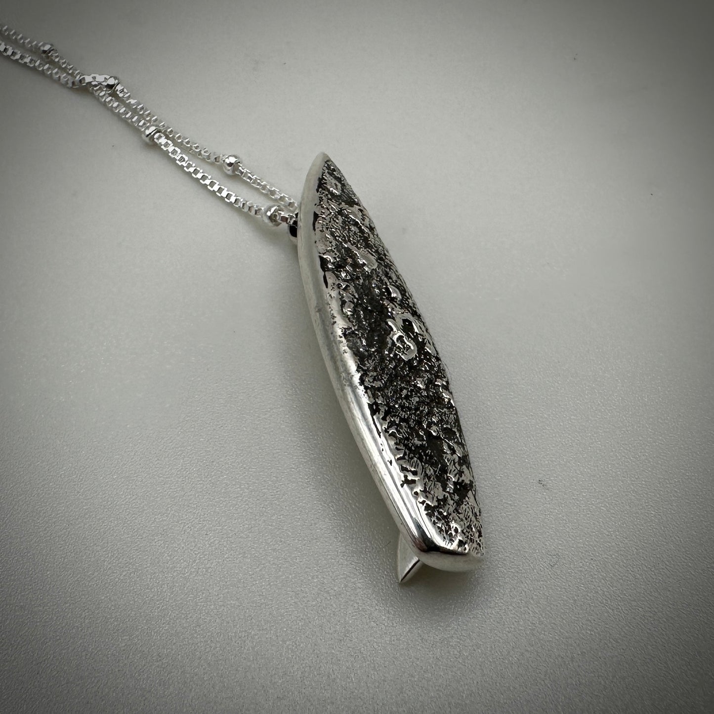 Surfboard Sterling Silver Necklace