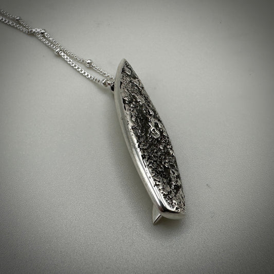 Surfboard Sterling Silver Necklace