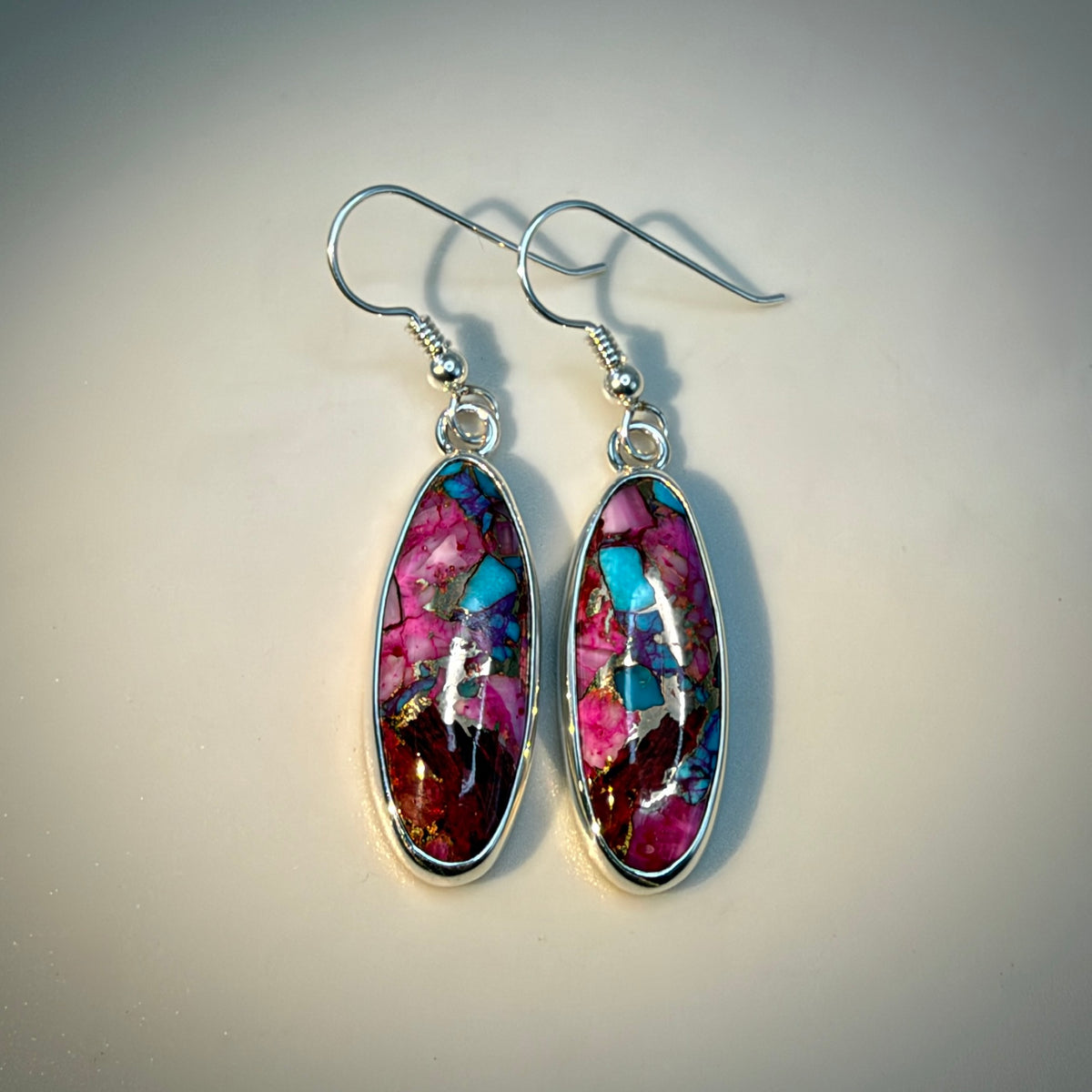 Purple Dahlia Sterling Silver Earrings
