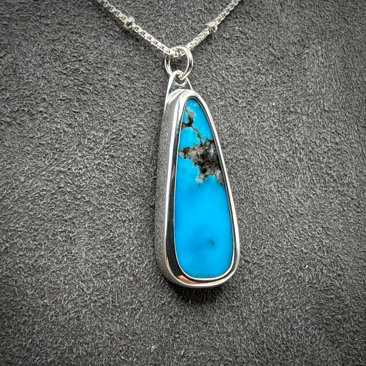 Kingman Turquoise Sterling Silver Necklace