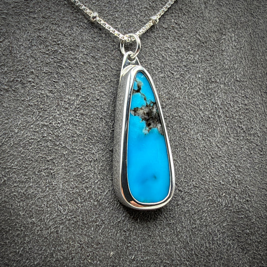 Kingman Turquoise Sterling Silver Necklace
