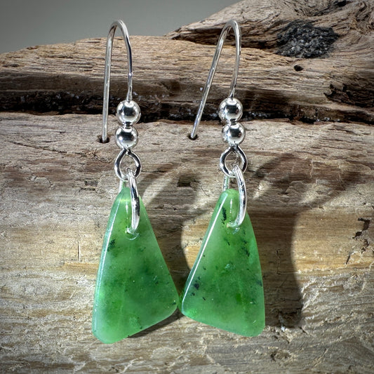 Jade-Indonesian Sterling Silver Earrings