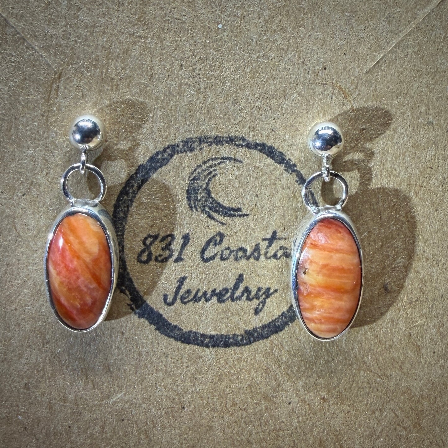Spiny Oyster Shell Sterling Silver Earrings