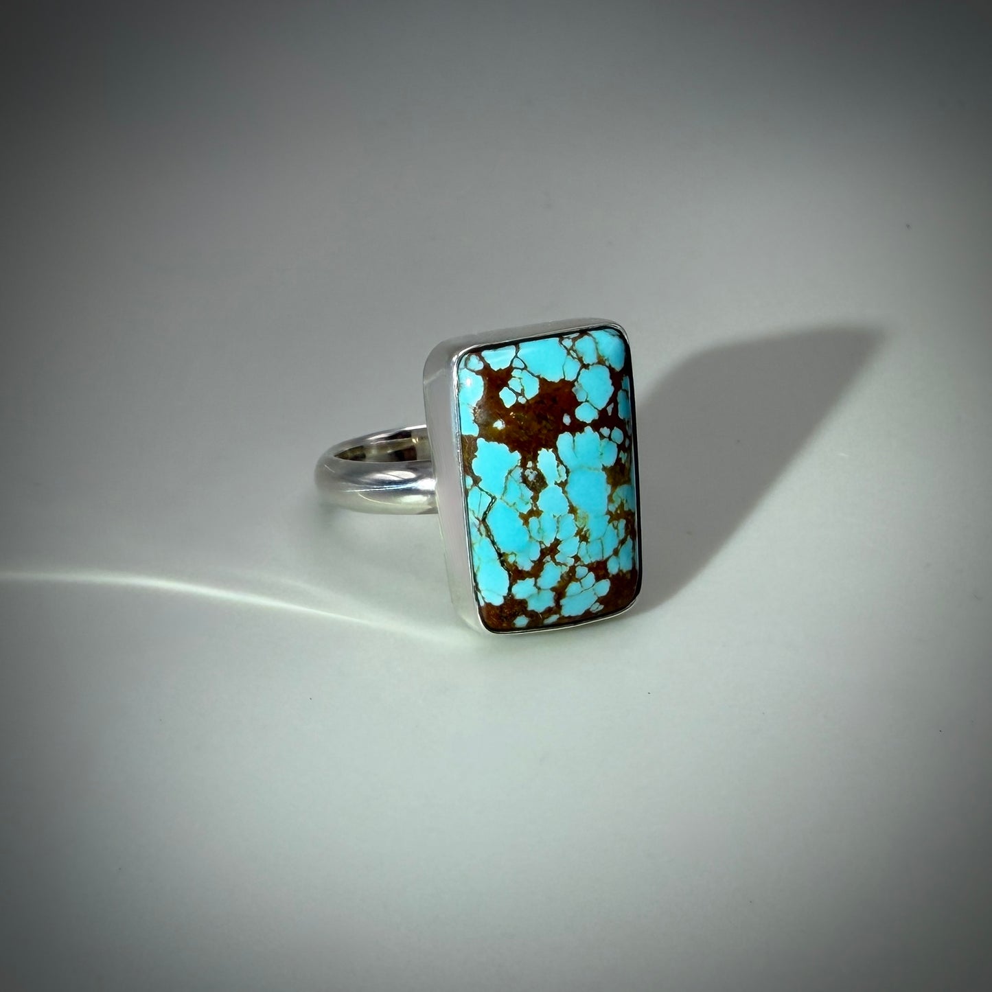 #8 Mine Turquoise Sterling Silver Ring size 9