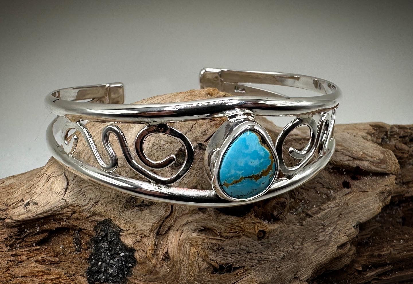 Otteson Royston Turquoise Sterling Silver Cuff Bracelet