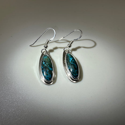 Smokey Mountain Turquoise Sterling Silver Earrings