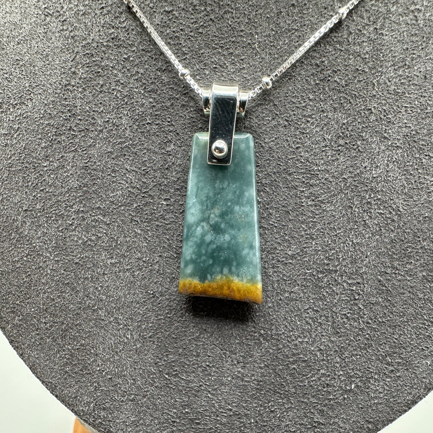 Guatemalan Jade Sterling Silver Necklace