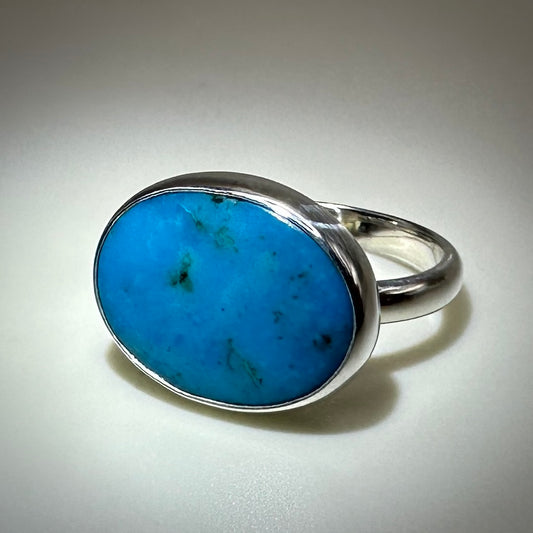 Kingman Turquoise Sterling Silver Ring size 7.75