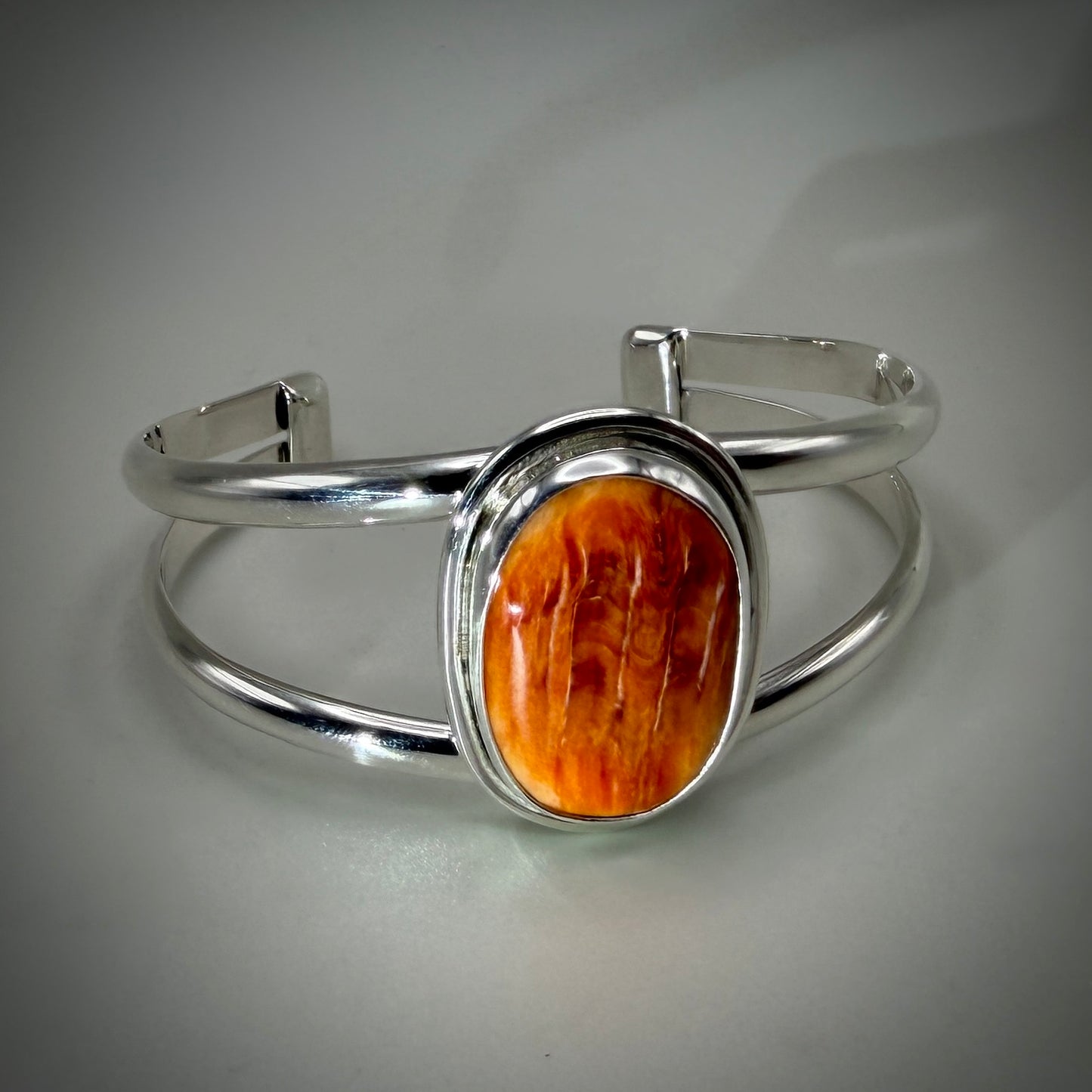 Spiny Oyster Sterling Silver Cuff Bracelet