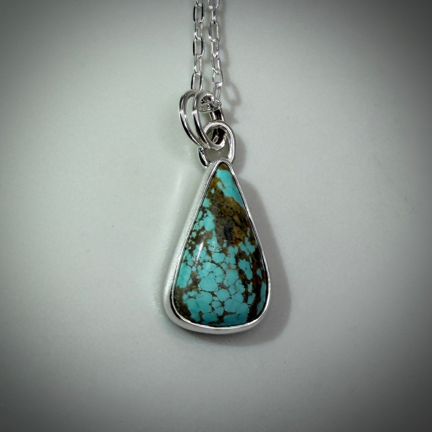 Number 8 Mine Turquoise Sterling Silver Necklace