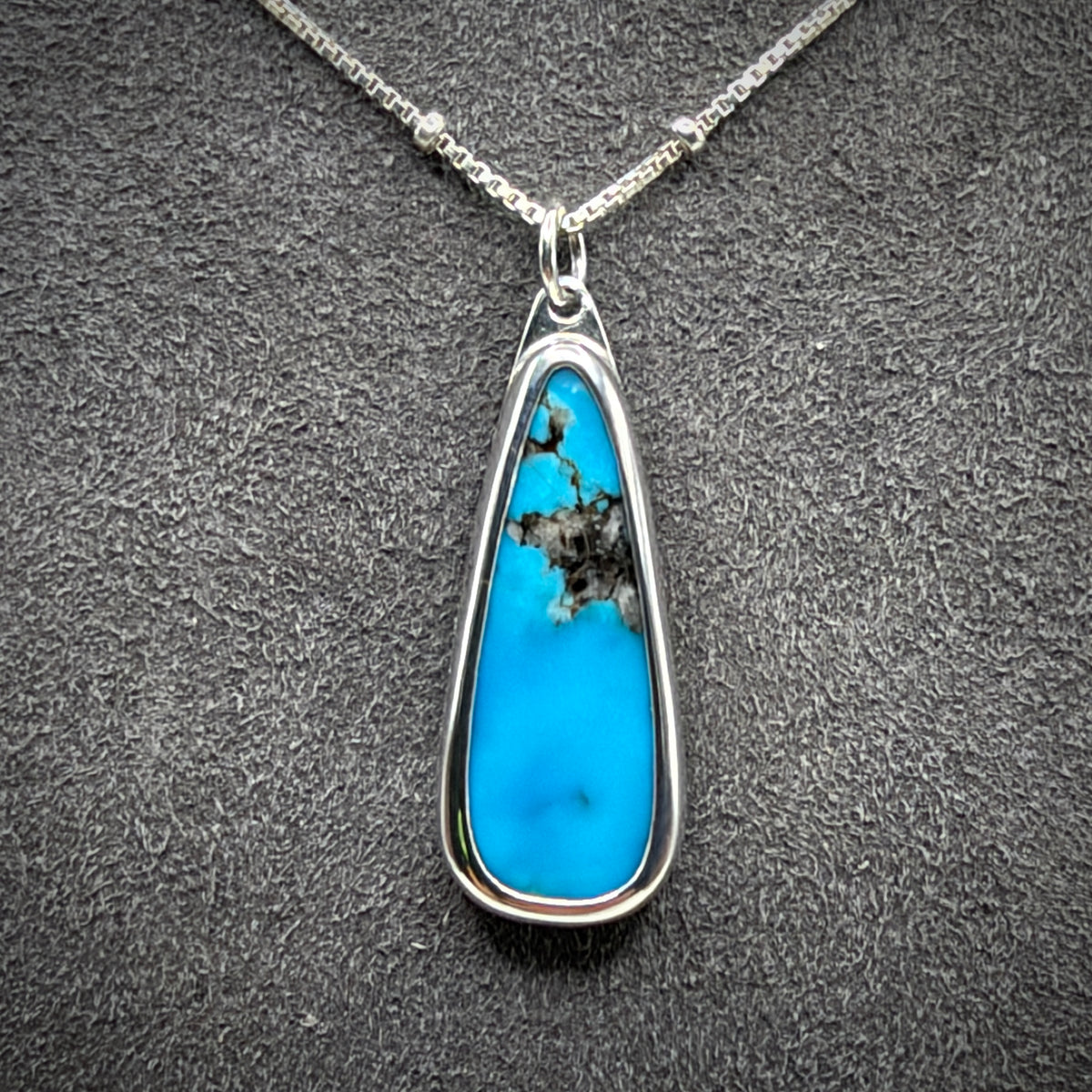 Kingman Turquoise Sterling Silver Necklace