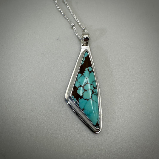 Number 8 Mine Turquoise Sterling Silver Necklace